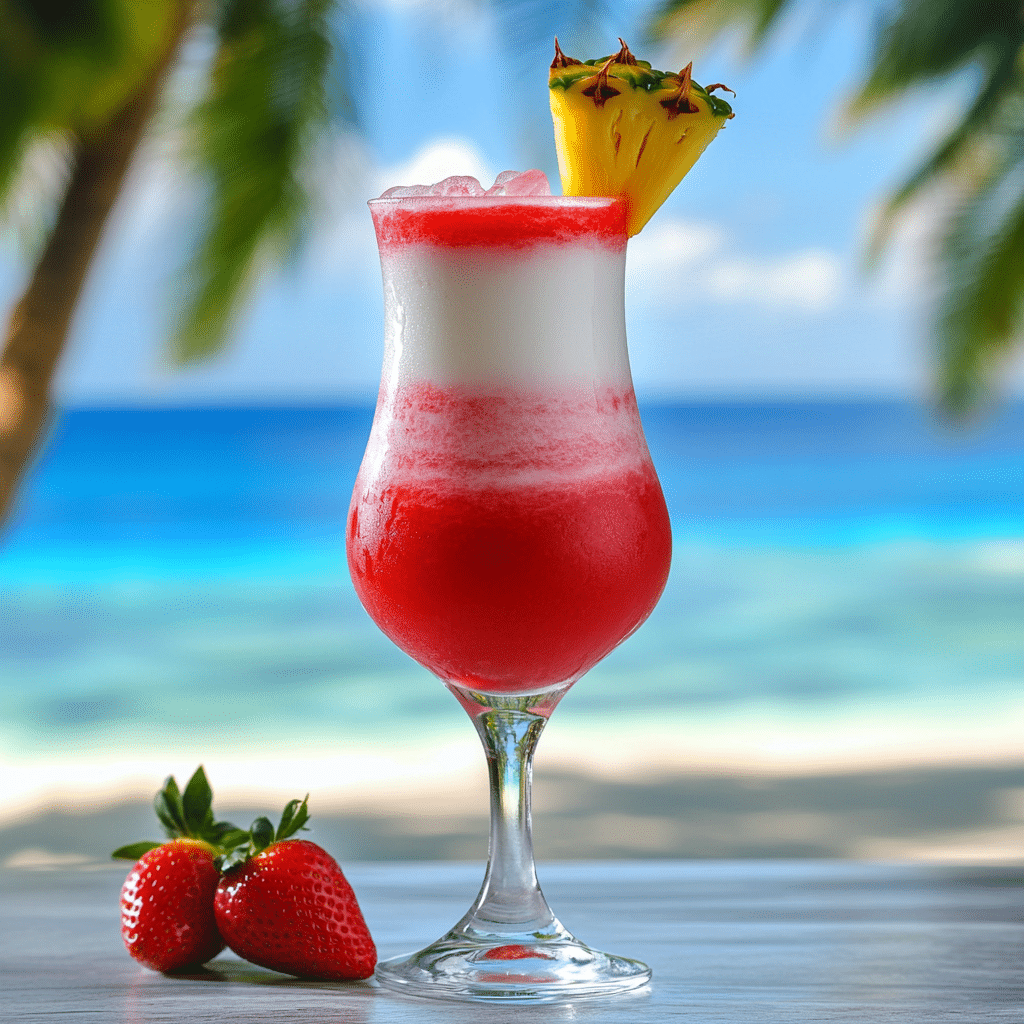 Miami Vice Drink Recipe: How to Layer This Tropical Frozen Favorite 5 Pouring strawberry daiquiri layer into a Miami Vice Drink