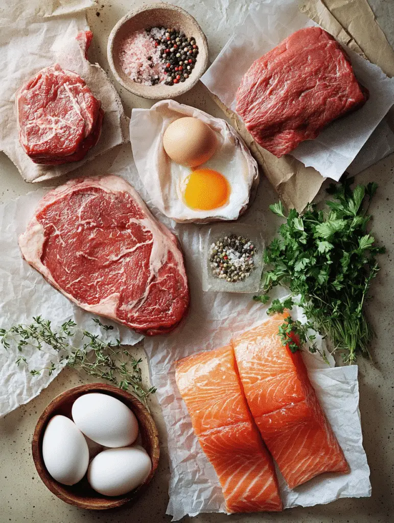 Carnivore Diet Recipes for Energy, Flavor, and Simplicity 5 Carnivore Diet Recipes main ingredients